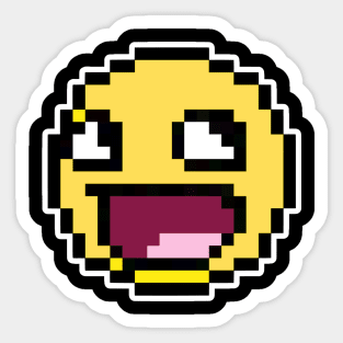 Awesome Face 8-bit Sticker